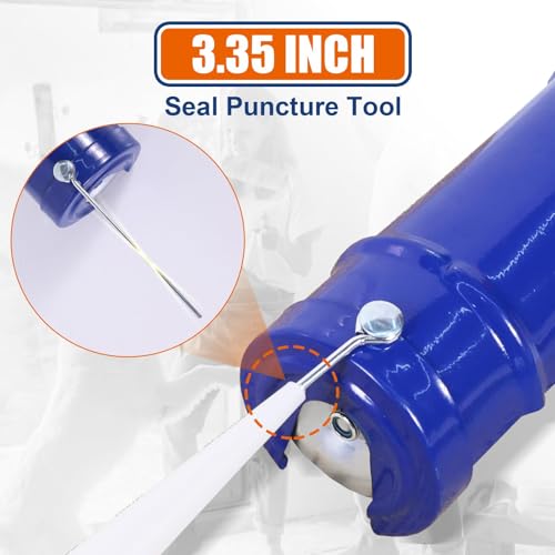 WCG2309D-1 Caulking Gun: No Drip Caulk Gun, 9" Drip Free Hand Caulking Gun with Comfort Grip, Smooth Round Rod for 10oz Caulk Tubes- Blue