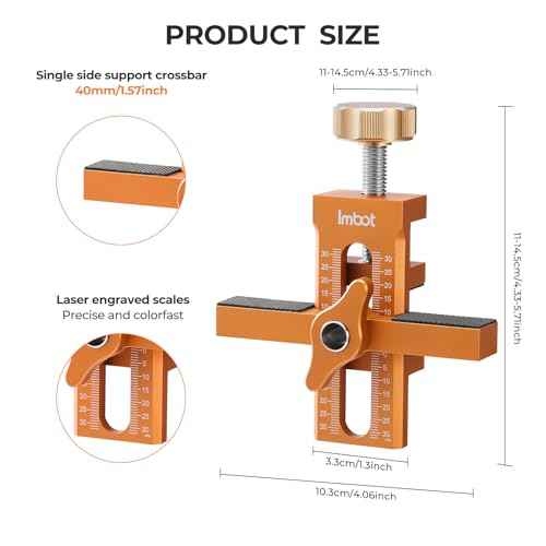 Imbot Cabinet Door Installation Positioner for quick and accurate setup£¬Easily Adjustable Aluminium Alloy Versatile Cabinet Door Positioning Tool for Installing Frameless or Face Frame Cabinet Doors