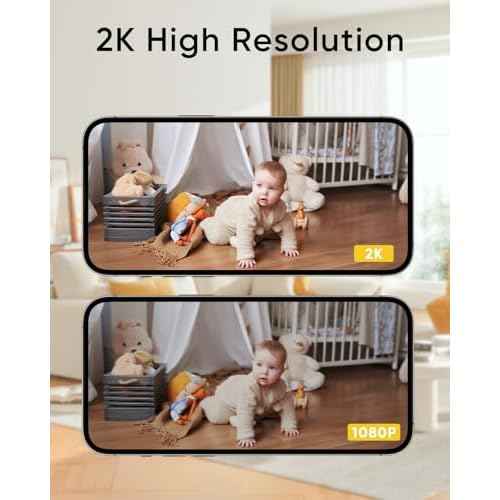 BoyKeep 2K Cameras for Home Security, 2-Pack Indoor Camera with Night Vision, Pet Camera Indoor with Phone App, Motion Detection, 2-Way Audio, Cloud/SD Card Storage, Compatible with Alexa