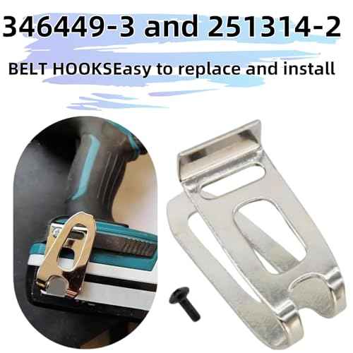 £¨6pack£©251314-2 and 346449-3 Belt Clip and Screw Kit for Belt Hooks Replaces Makita Cordless Tools 324705-1 346034-2 346317-0 324553-8