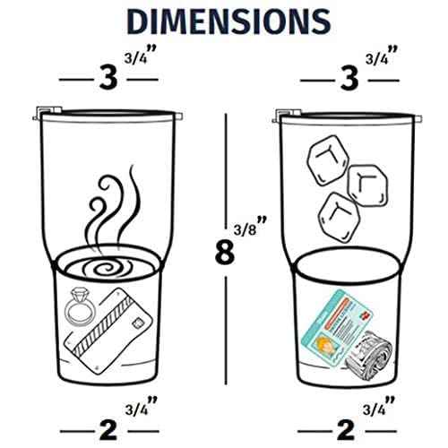 Coffee Mug Diversion Safe by Stash-it for hot/cold drinks with Big Clever Dry Hiding Spot for Cash,Driver's license, Credit Cards, Keys.Bottom Compartment Unscrews to store and hide Your Valuables.
