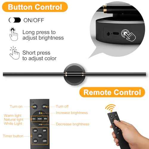 Battery Operated Wall Sconces Set of 2, Dimmable 6000mAh Rechargeable Wall Lights, LED Wall Lamp with Remote Control