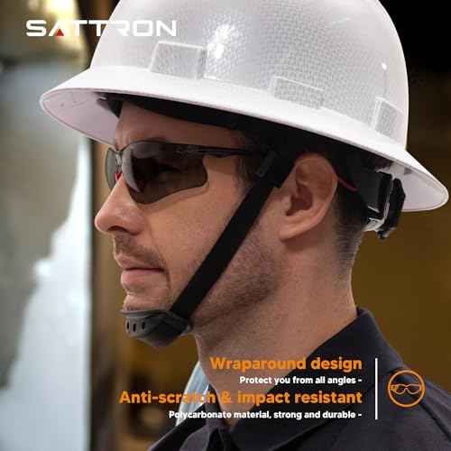 Safety Glasses Tinted 12 Pack, Protective Eyewear for Men Women UV Protection ANSI Z87.1, Safety Sunglasses Bulk Scratch Impact Resistant Eye Protection with Nose Pads for Construction Work Smoke