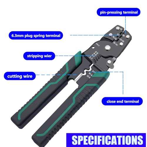 Wire Crimper Tool with Stripper Cutter,Multifunctional Stripping Crimping Pliers Terminal Pliers and Crimping Tool