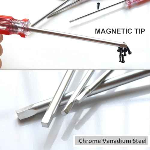 Square Head Screwdriver Set 4 Sizes, 4 Pieces Square Screwdriver Tool Kits Magnetic Tips SQ0 (2.0 mm) SQ1 (2.5 mm) SQ2 (3.0 mm) SQ3 (3.5 mm)