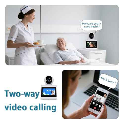 Two Way Video Camera,Indoor Home Security Cameras Baby Monitor Pet Dog Camera with Phone App,Motion for Elderly/Nanny/Pet/Dog/Baby,Audio Calling Device Pan Til,Motion Detection