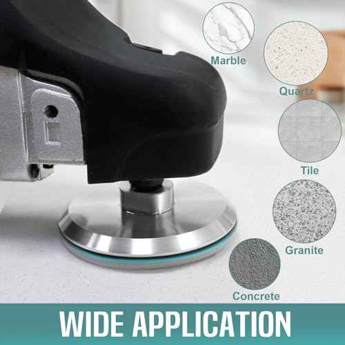 13 Packs 4 inch Diamond Polishing Pads Kit Wet/Dry with 5/8"-11 Backer Pad Granite Bufffing Sanding Set 50-10000 Grit for Concrete Stone Marble Tile Quartz Rock