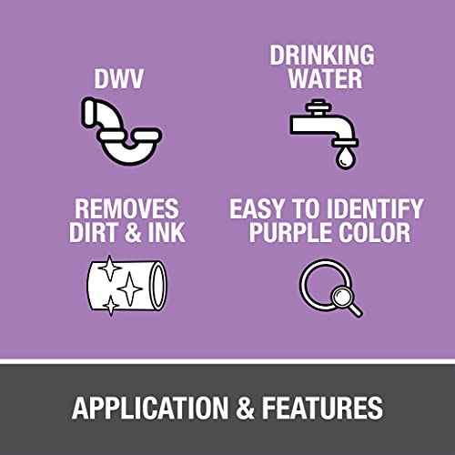 Oatey G30780 PVC Primer, 8800 Series, Purple, 1/4 Pint Can, 1-Pack, 4 oz