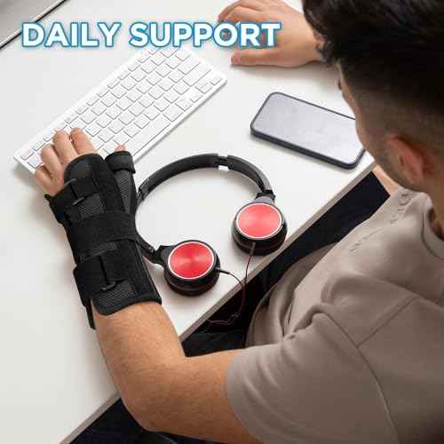 NEENCA Carpal Tunnel Wrist Brace with Thumb Support, Medical Grade Night Support Thumb Spica Splint for Arthritis, Tendonitis & De Quervain¡¯s ((XL/XXL/XXXL, Right Hand))