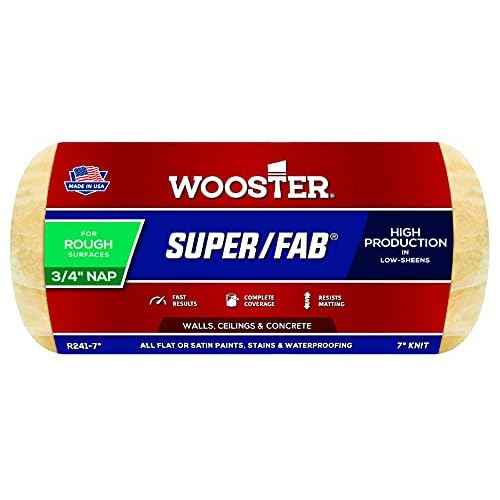 Wooster Brush R241-7 Super/Fab Roller Cover, 3/4-Inch Nap, 7-Inch , Yellow