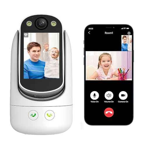 Video Call Security Camera Indoor, Nanny Camera Baby Camera Pet Camera,2-Way Video Call,2-Way Audio, 360¡ÆPan/Tilt WiFi Camera for Home Security, Motion Tracking, 1080P 2.8 inch HD Screen,Night Vision