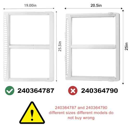 240364787 Refrigerator Crisper Drawer Cover Frame Crisper Pan Cover Compatible with Frigidaire Refrigerator-Replaces 240364714, 240364725, 240364778, 240364794