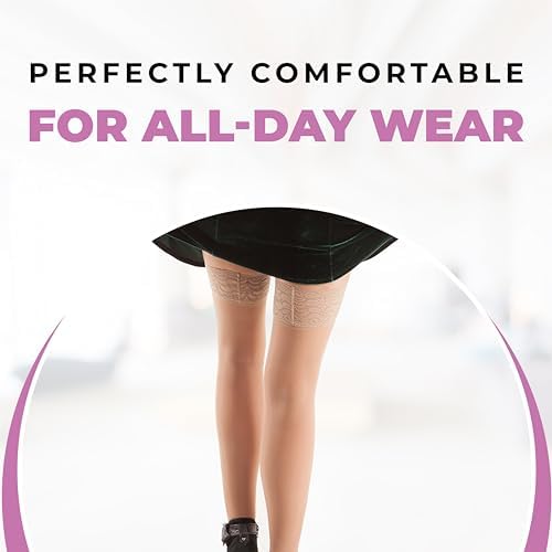 ITA-MED Sheer Thigh High Compression Stockings for Women, 20-30 mmHg Medical Compression Socks, Closed Toe