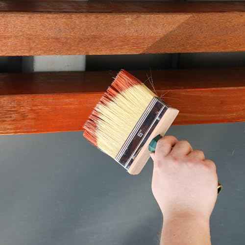 Bates- Deck Stain Brush, 6 Inch, Stain Brushes for Wood, Deck Brush, Large Paint Brushes