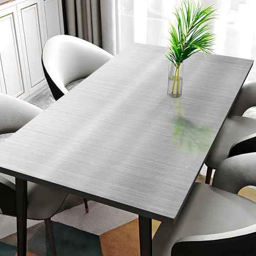 Stainless Steel Contact Paper Peel and Stick 15.7"x 118" Silver Thick Metallic Fridge Wallpaper for Countertops Removable Self Adhesive Waterproof Modern Vinyl Roll for Kitchen Dishwasher