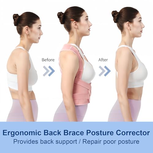 Back Brace Posture Corrector for Women and Men:Adjustable Shoulder Straightener,Back Support for Upper and Lower Back Pain Relief - Scoliosis,Hunchback, Hump,Thoracic, Spine Corrector ,L(37.4"-42.52")