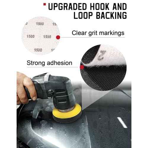 3 Inch Wet Dry Headlight Restoration Kit, Drill Sanding & Polishing Attachment with 800-5000 Grit Sandpaper Discs, 1/4 Shanks, Foam Pads, 3.3'' Face Buffing Polishing Pads, Masking Tape