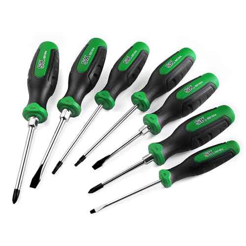 SK 7-Piece Magnetic Screwdriver Set, Includes Slotted/Phillip/Star Screwdrivers, S2 Steel, SureGrip Handle
