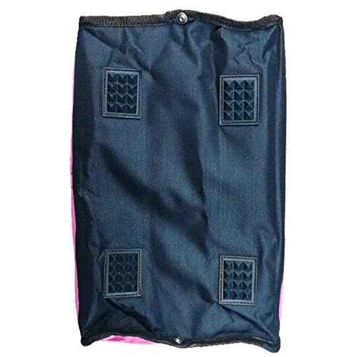 Pink Tote Bag Multi-Purpose Collapsible Wide Mouth Tool Box Organizer With Steel Handle. Great for Home Improvement/Contractors Tools. Heavy Duty Storage Pockets. With Over the Shoulder Strap