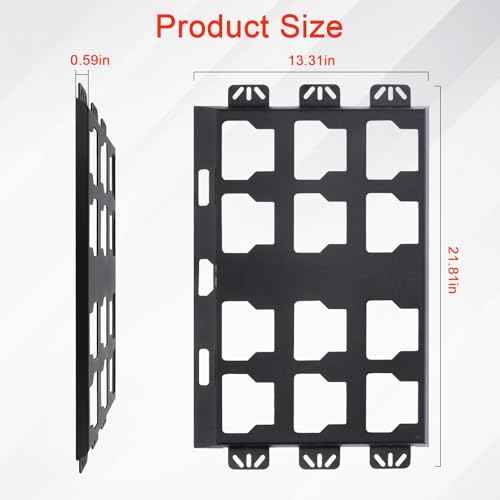 Packout Quick Connect Compatible for milwaukee,Packout Plate Compatible for milwaukee,Two Black Full Plate