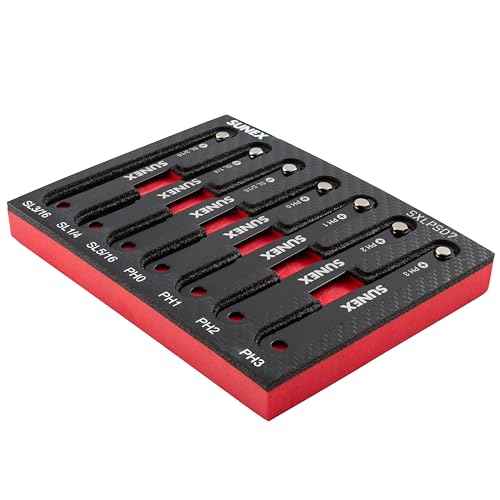 Sunex Tools SXLPSD7 Low Profile Diamond Coated Phillips¢ç & Slotted Screwdriver Set in EVA Foam, 7-Piece