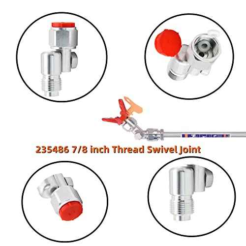 246385 & 235486 7/8 Inch Thread Strainer Screen Swivel Joint Kit for Graco 390 395 490 495 595 Airless Paint Sprayer Guns