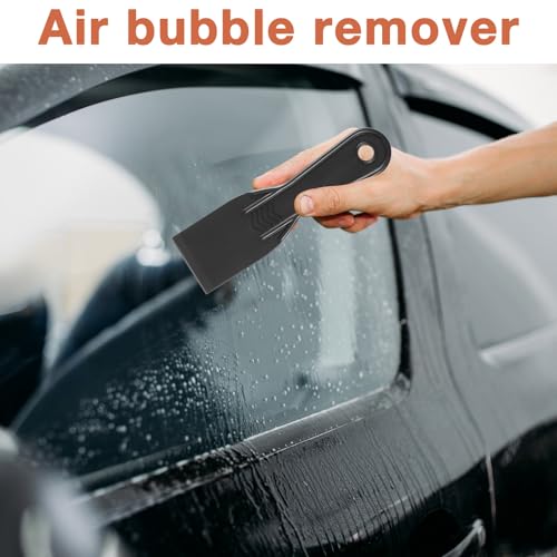 8PCS Plastic Putty Knives, Flexible Plastic Putty Knife Scraper, Black Paint Scraper Spackle Tool for Taping Drywall Wall Painting, Repairing Walls, Pasting Plaster