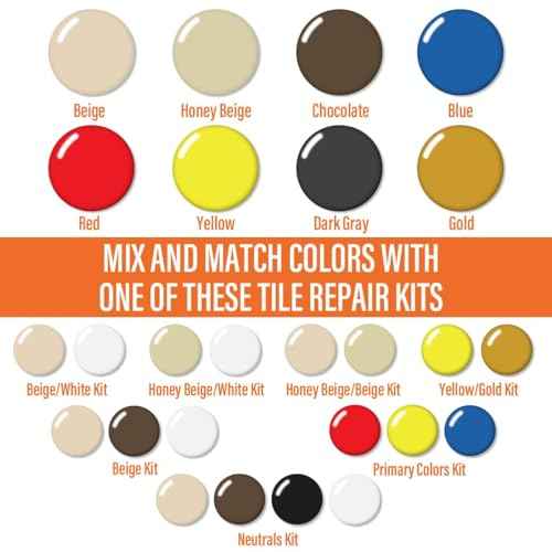Ceramic Tile Repair Kit (White), Tile Repair Kit with Super Strong Adhesion, Floor Cracked Tile Filler for Cracks, Chips, Holes on Ceramic, Porcelain, Acrylic, Fiberglass, Enamel