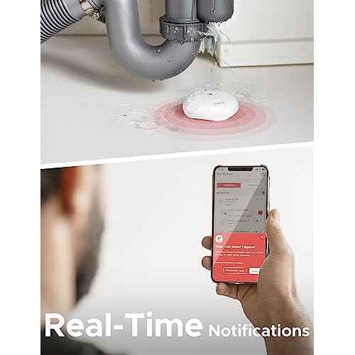 X-Sense Smart Water Leak Detector, Wi-Fi Water Sensor, an Accessory for SWS54 Water Sensor Kit, Single Pack, Model SWS51, 3-Pack