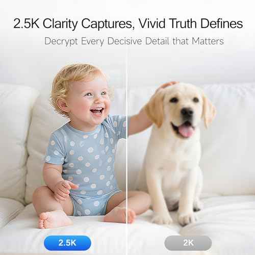 2.5K Indoor Camera 2pack, Non-Subscription AI Person/Pet/Cry Detection, 4MP Pet/Dog/Cat/Baby Camera w/Phone App, Pan Tilt 2.4GHz WiFi Cameras for Home Security, Night Vision, Full Duplex 2-Way Audio