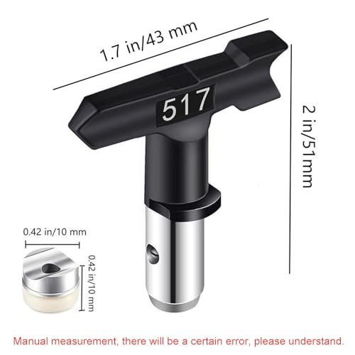 High Pressure 517 Airless Spray Nozzle,Spray Tips for Airless Spray Guns and Airless Paint Sprayers, Ideal for Painting, Furniture & Home Decor