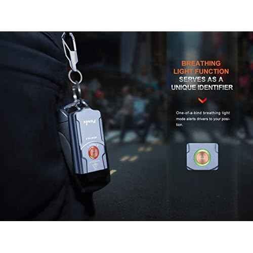 Fenix E03R v2.0 Keychain Flashlight, Grey, 500 Lumen Bright USB-C Rechargeable EDC with Red LED and Organizer (Grey)