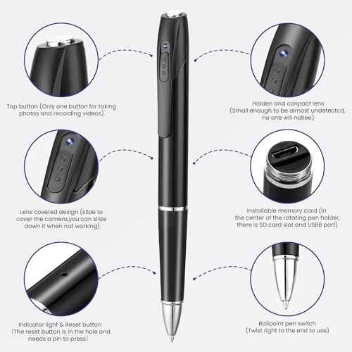 Hidden Spy Camera, 64GB Body Cam, Mini Camera with 1080P HD, Rechargeable Small Pocket Cam, Portable Pocket Camera, Small Video Recorder