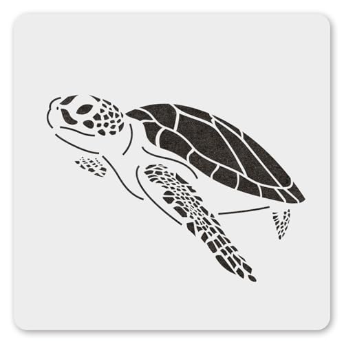 MAGJUCHE Turtle Stencil 6 Inches, Reusable Sea Turtle Stencil for Painting DIY Crafts Decor