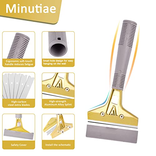 10PCS Scraper Steel Razor Blades - 4 Inch Replacement Utility Blades Made of Durable Industrial-Grade Steel