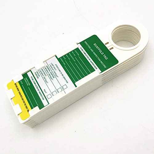 Scaffold Status Holder and Tags, 10 Holder, 10 Scaffold Tags, 11-3/4" Height, 3-1/2" Width (Set of 10)