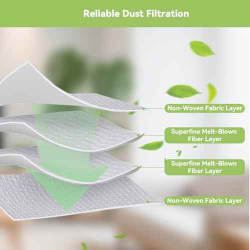 6-Pack MS1 Vacuum Bags for MONSGA MS1 MAX Robot Vacuum - Replacement Parts, Disposable Large Capacity Dust Bags