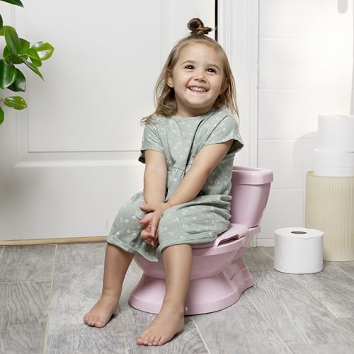 Ingenuity My Size Potty Pro in Pink, Infant Potty Training Toilet, Lifelike Flushing Sound, for Ages 18 Months, Up to 50 Pounds