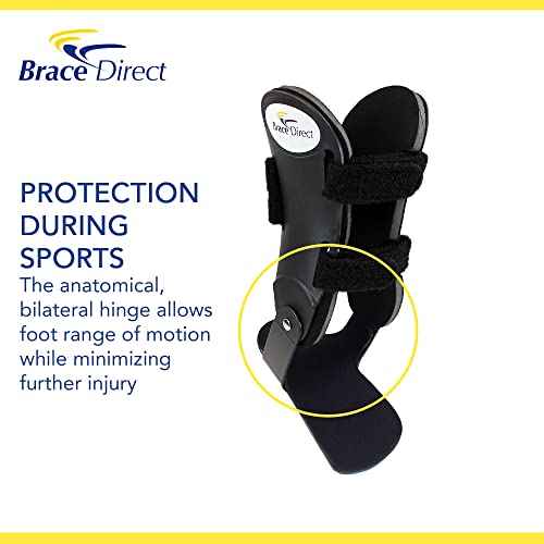 Brace Direct Semi-Rigid Active Ankle Brace for Sports - Maximum Support for Sprains & Injuries, Stabilizes & Protects Athletes Ankles Volleyball, Football (XS - Left, Men 4-6.5 / Women 5-7.5)