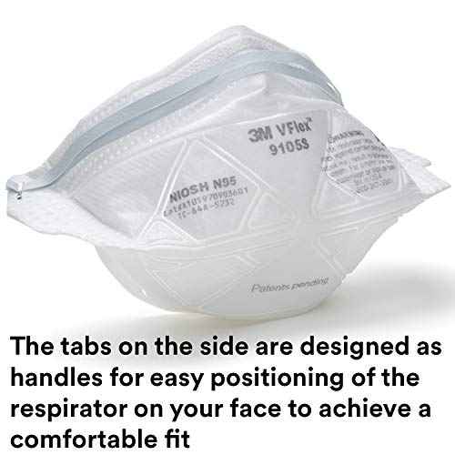 3M N95 Disposable Respirator, Pack of 50, VFlex Particulate Respirators, NIOSH Approved