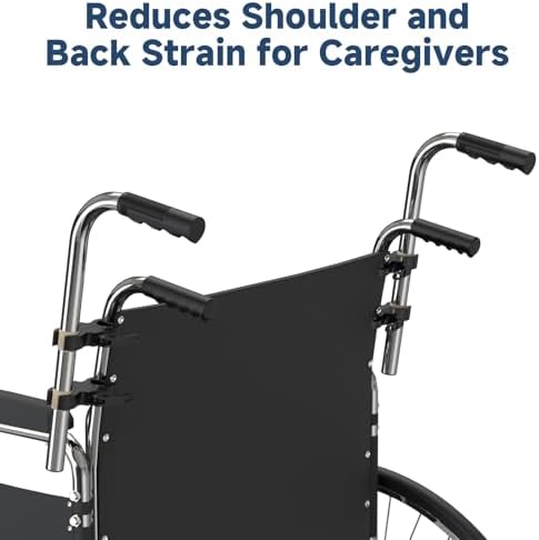 Wheelchair Handle Extenders - Stroller Handle Extender Extension, Universal Wheelchair Push Bar, Stroller Extension Handles, 2 Pack