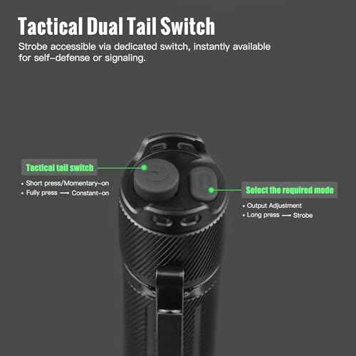 ThruNite Lynx Rechargeable Tactical Flashlight-3100 High Lumen USB-C Power Bank,417m Beam, Dual Rear Switches, IPX8 Waterproof LED Flashlights for Camping Outdoor Personal Defense
