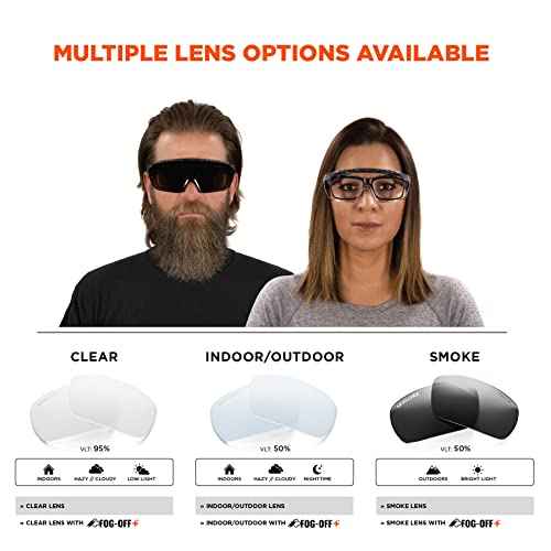 Ergodyne Skullerz OSMIN OTG Safety Glasses, Over the Glasses Protective Eyewear, ANSI z87.1