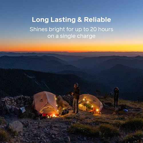 BioLite Solar String Rechargeable, Solar String Lights for Camping, Patio, and Travel, 18-Foot, Warm White