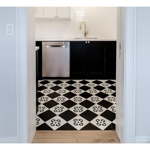 16 Pack Tile Stencil Set (8X8 Inch), Mexican Stencil Pattern, Use As Floor Stencils Or Wall Stencils, Reusable Stencils for Painting Floor Furniture Canvas, DIY Mexican Talavera Home D?cor