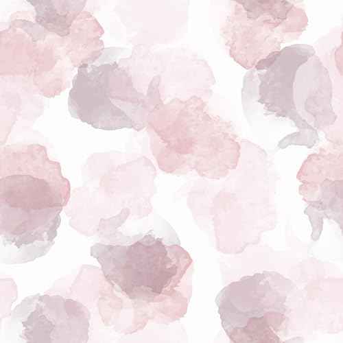 Watercolor Pink Wallpaper Peel and Stick Modern Wallpaper Abstract Geometric Contact Paper Pink Polka Dot Self Adhesive Contact Paper for Walls Bedroom Nursery Girls Room Cabinets 17.5"x102"