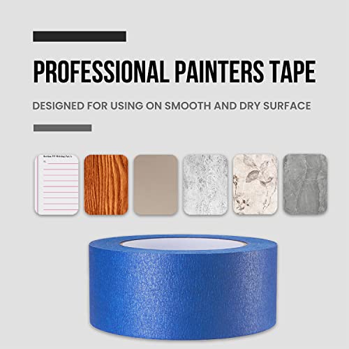 Lichamp Blue Painters Tape 2 inch Wide, 1pc Blue Masking Tape, 1.95 inches x 55 Yards