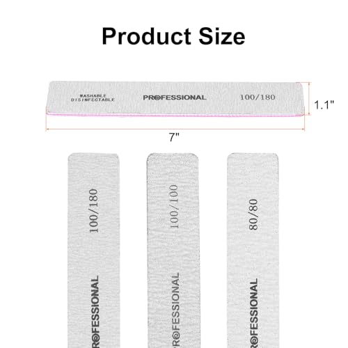 HARFINGTON 5pcs Sanding Sticks 80/100/180 Grit Double Side Moon Shape Polishing Sticks for Fine Rough Sanding Plastic Models Assorted Metal Wood Buffing Sanding Tools