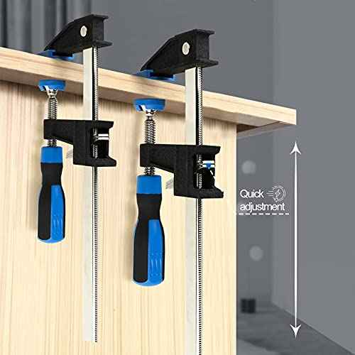 Bar Clamps for Woodworking 36 Inch,4 Pack Wood Clamps Adjustable and Release Quickly,Woodworking Clamps Throat Depth 2.5 Inch,Serrated Steel Rail,Bar Clamps Force 600 Lbs