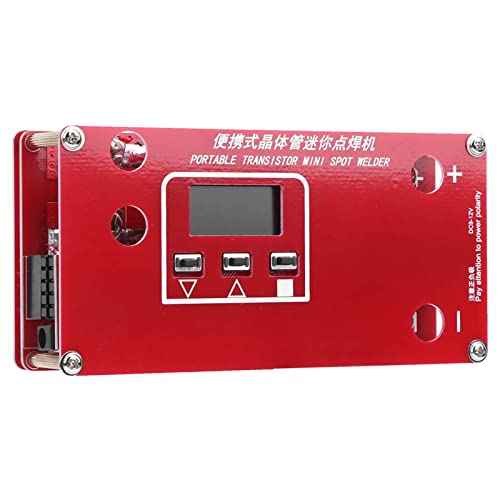 Mini Spot Welder Machine, Portable Battery Powered with LCD Display, 0.1-0.15mm Capacity, Includes Soldering Pens and Power Lines for Battery Repair